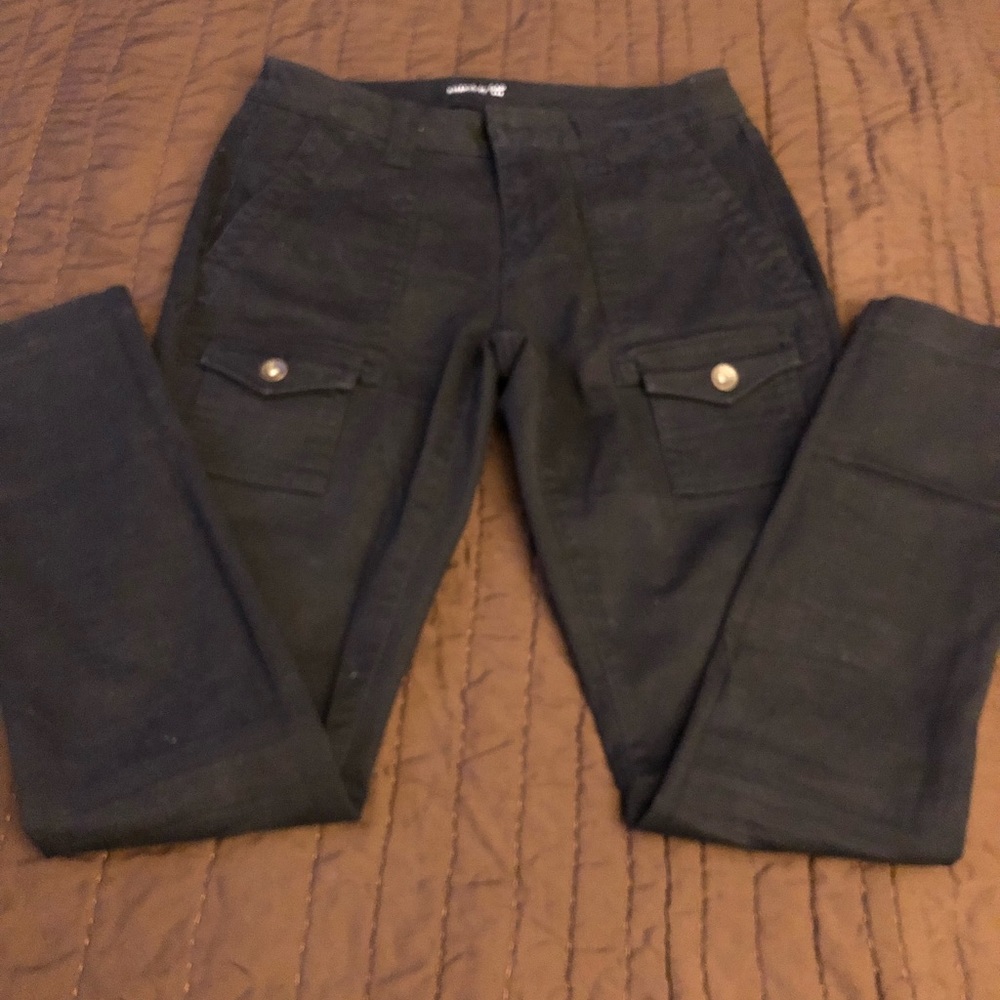 Gap cargo khaki black skinny pants
